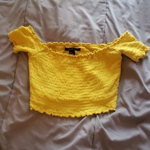 Yellow off the shoulder top